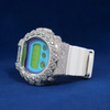 G-Shock With Full White Rose Flower Moissanite Diamond Watch