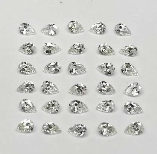 Pear Brilliant Cut Clarity Melee Loose Lab Grown Diamonds
