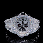 AP Silver With Three Time Function Working Diamond Watch