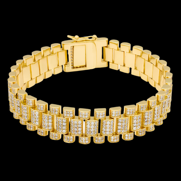 15mm Iced Rollie Link Bracelet