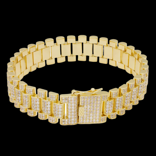 15mm Iced Rollie Link Bracelet