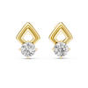 Rhombic Shine Drop Earrings with Round Diamond