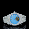 AP Full White With Blue Skeleton Dial Moissanite Diamond Watch