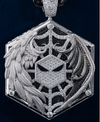Spidy with Smiley Face Hexagon Pendant