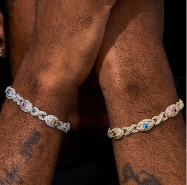 Infinty x Evel Eye Multi Colour stone Bracelet