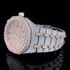 AP Rose White QuartzMovement Moissanite Diamond Watch