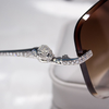 Custom Fine Vvs Moissanite Fashion Glasses Iced Out Pass Diamond Tester Hip Hop Sunglasses for Men Women