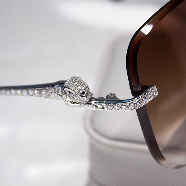 Custom Fine Vvs Moissanite Fashion Glasses Iced Out Pass Diamond Tester Hip Hop Sunglasses for Men Women