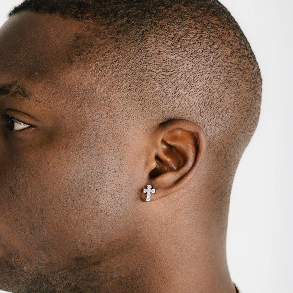 Micro Cross Stud Earrings
