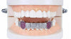 Sterling Silver REd Moissanite Diamond Grillz