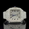 Cartier Silver with Arabic Dial Diamond Watch