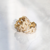 Prong Cuban Ring Gold