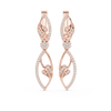 Traditional Two Drop Round Diamond Earring