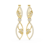 Traditional Two Drop Round Diamond Earring