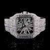 Cartier Skeleton Silver with Baguette Diamond Watch