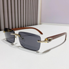 Luxury Designer Women & Men Bling Diamond Cut Rimless Gradient Sunglasses