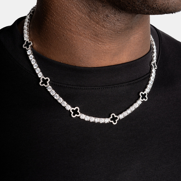 Clover Leaf Moissanite Tennis Chain