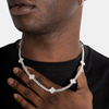 Moissanite Clover Prong Cuban Chain Gold