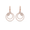 Lobster Connector Charm Round Diamond Earring
