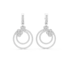 Lobster Connector Charm Round Diamond Earring