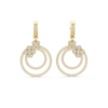 Lobster Connector Charm Round Diamond Earring