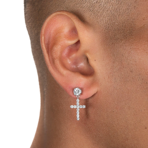Studded Cross Earrings