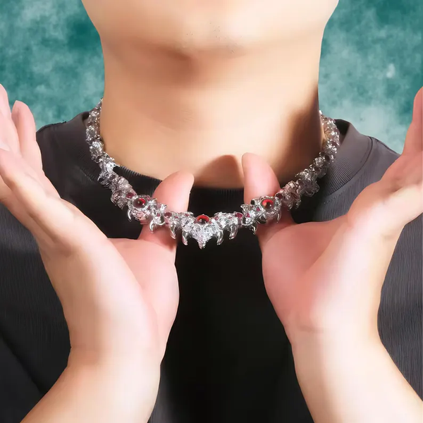Devil-Eye Red-Rubby Diamond Chain