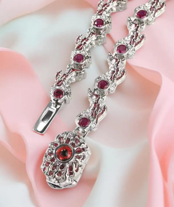 Devil-Eye Red-Rubby Diamond Chain