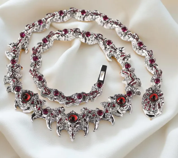 Devil-Eye Red-Rubby Diamond Chain