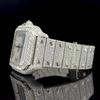 Cartier Silver with Roman Dial Diamond Watch