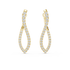 Curve Earring With Round Diamond