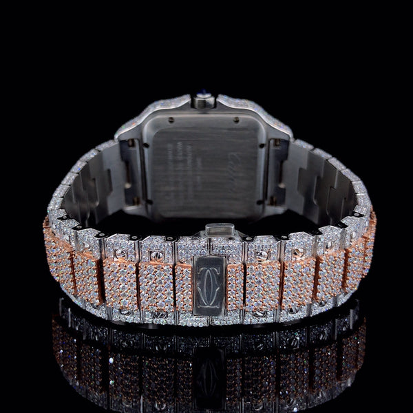Cartier Rose White with Arabic Dial Diamond Watch
