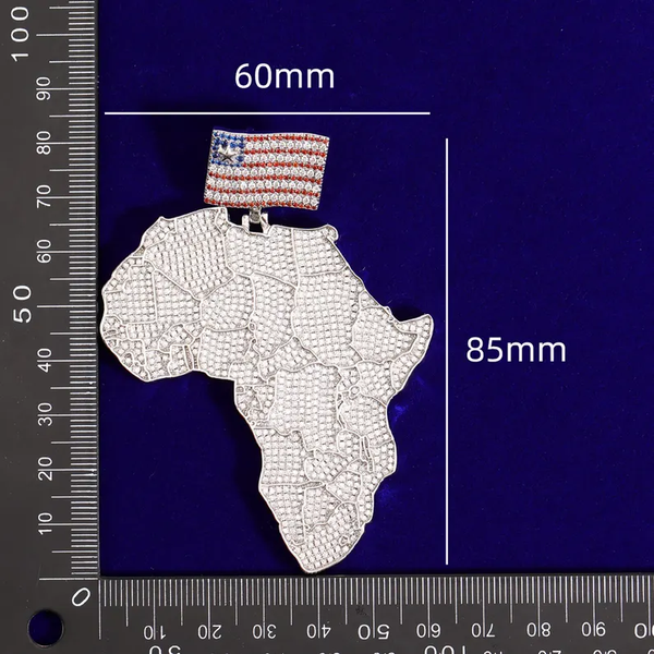 Africa's Map Custom Flag Pendant