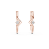 V Shap Round Diamond Earring