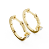 V Shap Round Diamond Earring