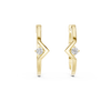 V Shap Round Diamond Earring