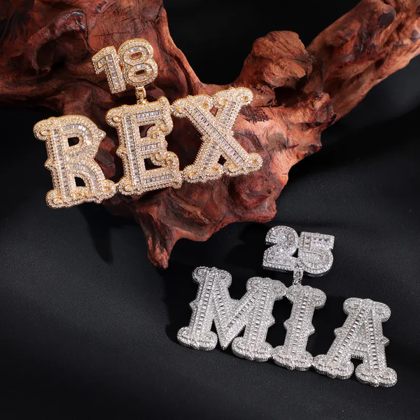 Customise Name and Age with Unique Font Pendant