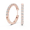 Round Hoop With Round Diamond Earring