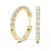 Round Hoop With Round Diamond Earring