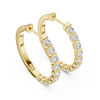 Round Hoop With Round Diamond Earring