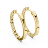 Round Hoop With Round Diamond Earring
