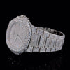 Patek Philippe Fully Iced-outMoissanite Diamond Silver Watch
