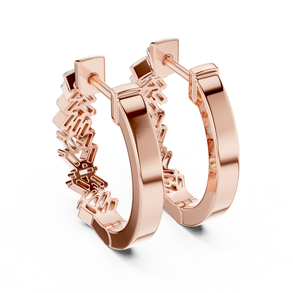Crafted Baguette Diamond Earring