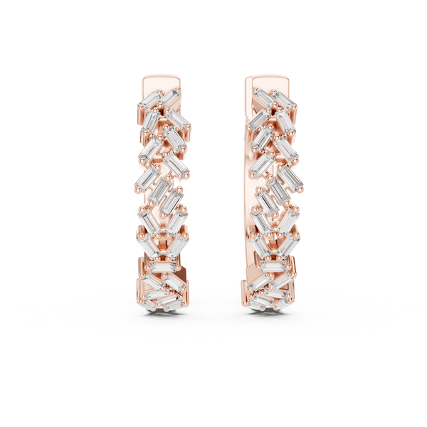 Crafted Baguette Diamond Earring