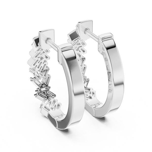 Crafted Baguette Diamond Earring