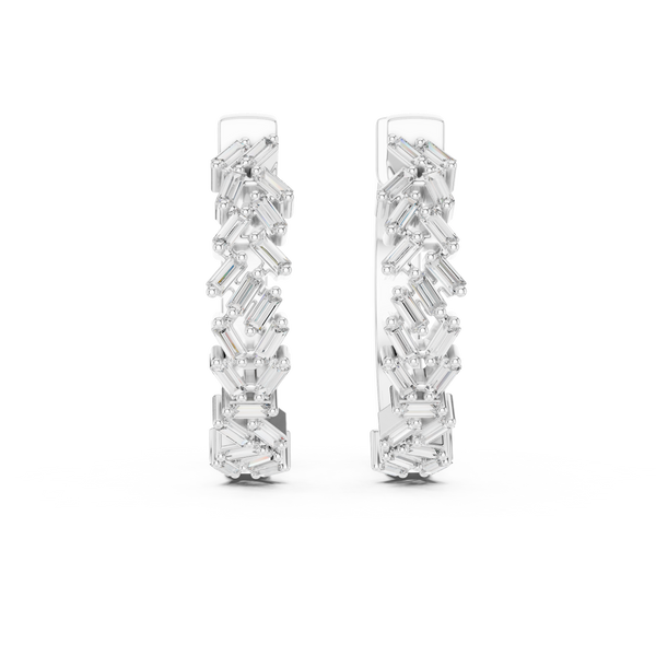 Crafted Baguette Diamond Earring