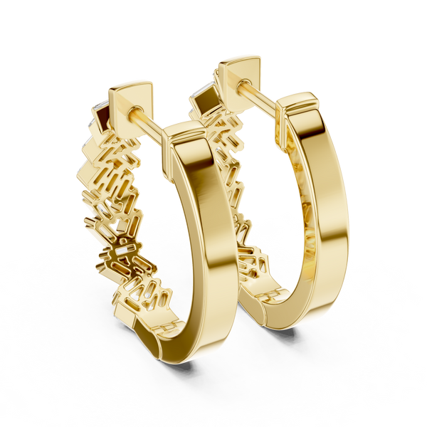 Crafted Baguette Diamond Earring