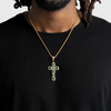 Canary Cluster Cross Pendant Gold