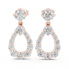 Drop Shap Round Diamond Earring