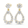 Drop Shap Round Diamond Earring